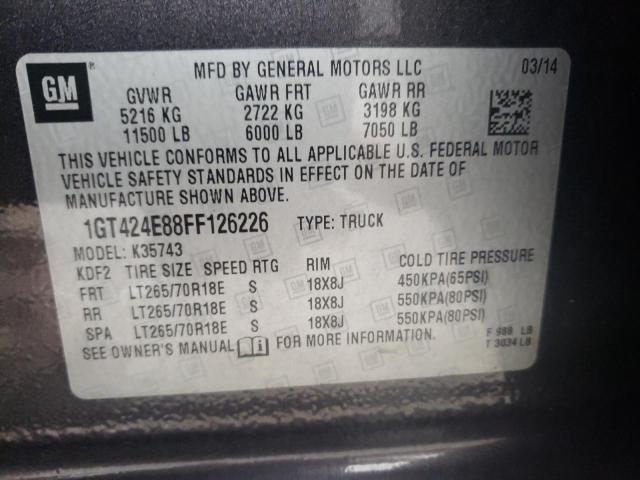 2015 GMC SIERRA K35 1GT424E88FF126226