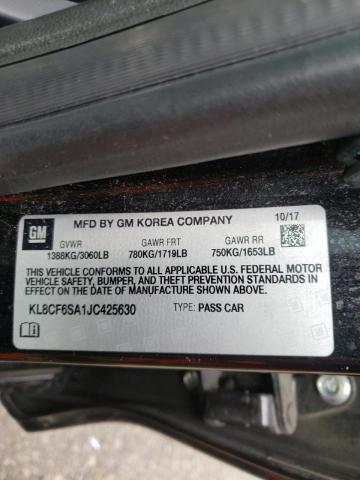 2018 CHEVROLET SPARK 2LT KL8CF6SA1JC425630