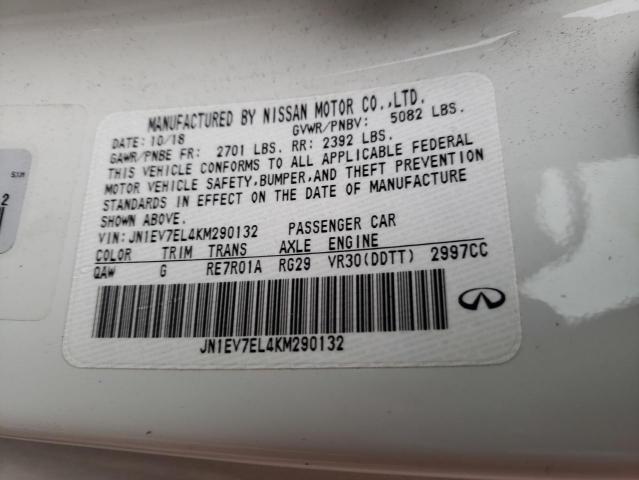 2019 INFINITI Q60 PURE JN1EV7EL4KM290132