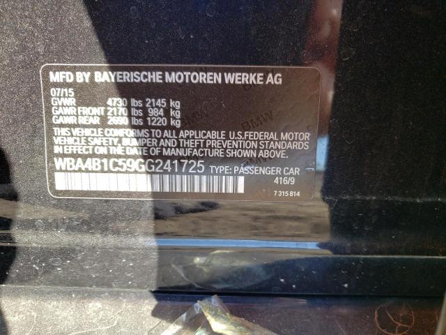 2016 BMW 435 I GRAN WBA4B1C59GG241725
