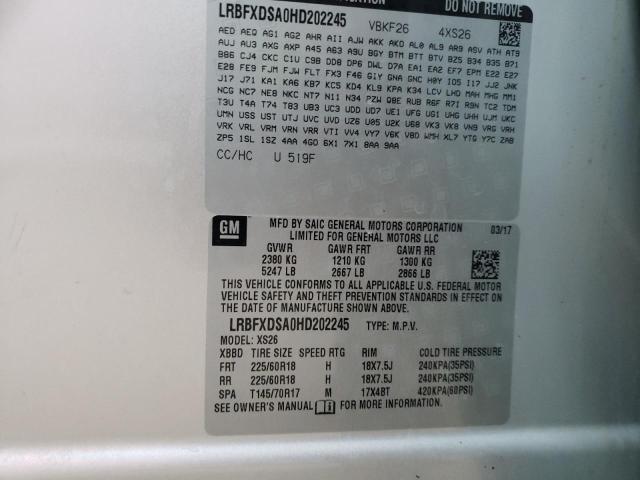 2017 BUICK ENVISION E LRBFXDSA0HD202245