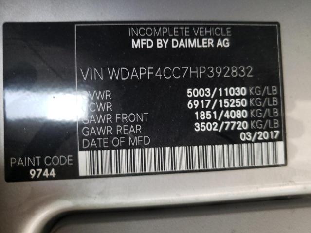 2017 MERCEDES-BENZ SPRINTER 3 WDAPF4CC7HP392832