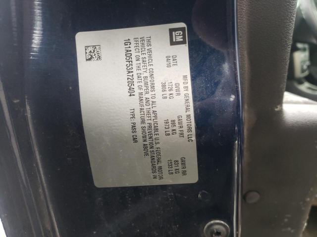 2010 CHEVROLET COBALT 1LT 1G1AD5F53A7205404