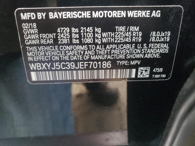 2018 BMW X2 XDRIVE2 WBXYJ5C39JEF70186