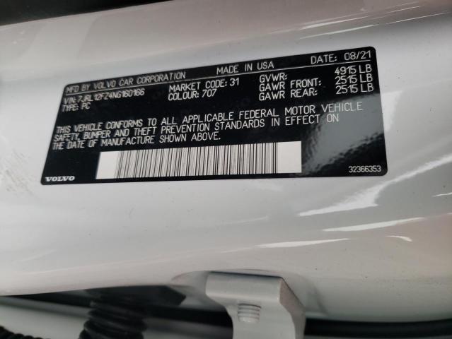 2022 VOLVO S60 B5 MOM 7JRL12FZ4NG160166