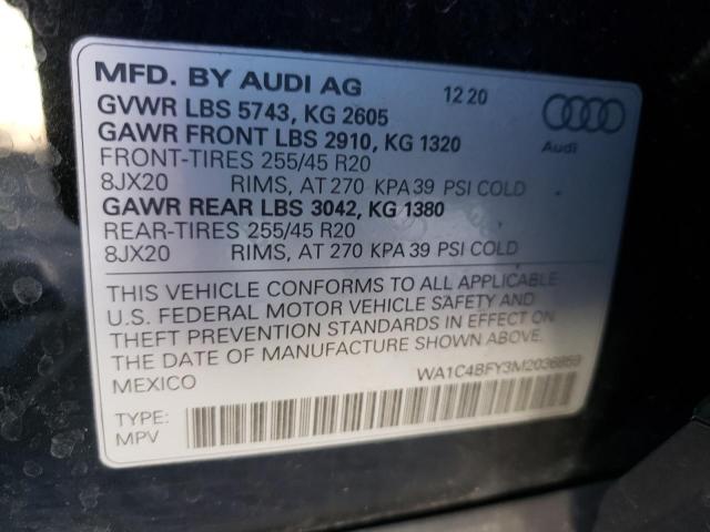 2021 AUDI SQ5 PRESTI WA1C4BFY3M2036859
