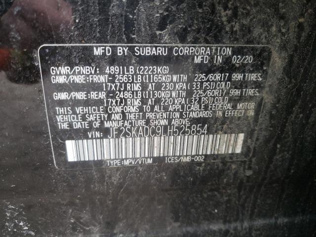 2020 SUBARU FORESTER JF2SKADC9LH525854