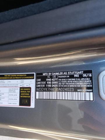 2019 MERCEDES-BENZ AMG GT WDDYK7HA1KA024023