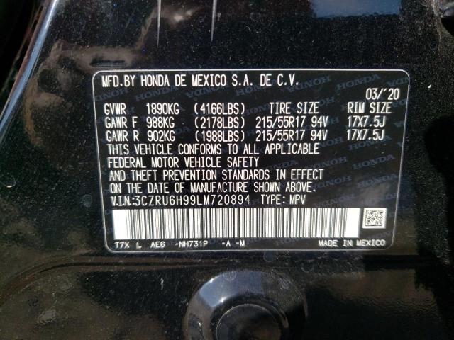 2020 HONDA HR-V TOURI 3CZRU6H99LM720894
