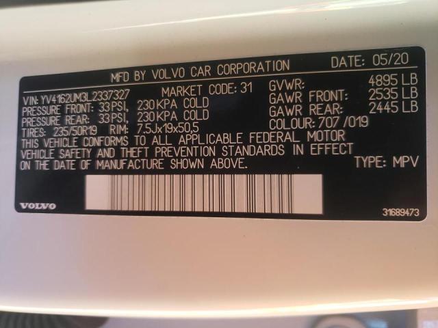 2020 VOLVO XC40 T5 R- YV4162UM3L2337327