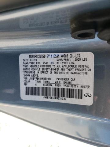 2019 INFINITI Q60 PURE JN1EV7EK6KM231039