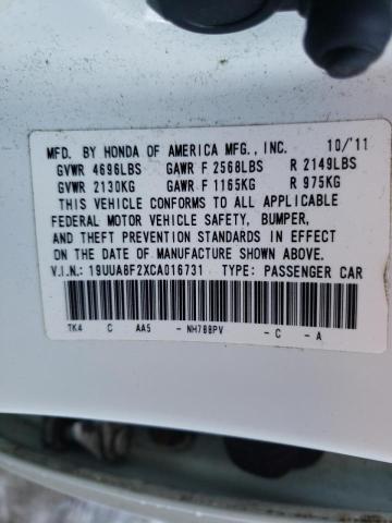 2012 ACURA TL 19UUA8F2XCA016731