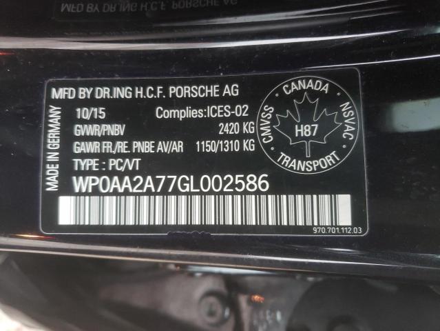 2016 PORSCHE PANAMERA WP0AA2A77GL002586