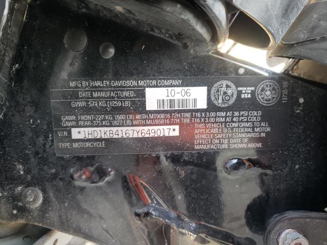 2007 HARLEY-DAVIDSON FLHX 1HD1KB4167Y649017