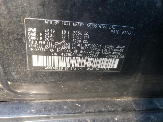 2015 SUBARU LEGACY 4S3BNBF60F3053502