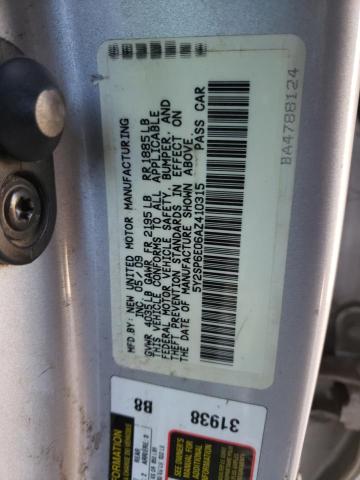 2010 PONTIAC VIBE 5Y2SP6E06AZ410315