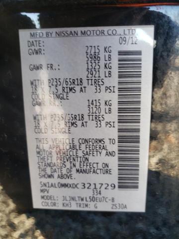 2013 INFINITI JX35 5N1AL0MMXDC321729