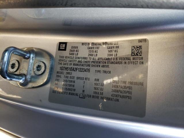 2015 GMC CANYON 1GTH51EA2F1223476