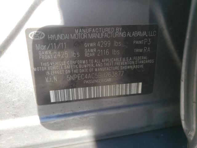 2011 HYUNDAI SONOTA 5NPEC4AC5BH263877