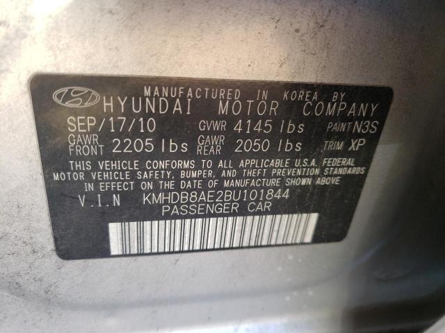 2011 HYUNDAI ELANTRA TO KMHDB8AE2BU101844