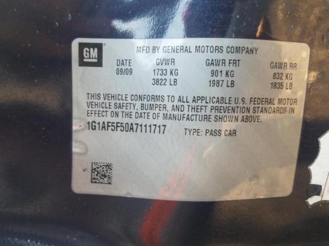 2010 CHEVROLET COBALT 2LT 1G1AF5F50A7111717