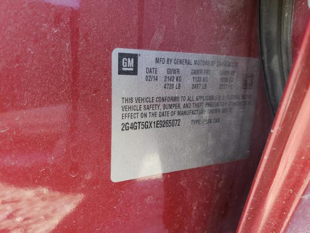 2014 BUICK REGAL GS 2G4GT5GX1E9265072