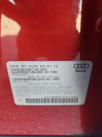 2010 AUDI Q5 PRESTIG WA1WKBFP7AA071688