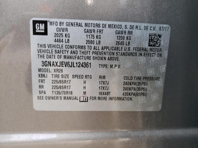 2018 CHEVROLET UK 3GNAXJEV6JL124361