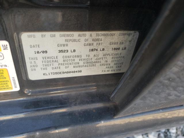 2010 CHEVROLET AVEO LS KL1TD5DE9AB048498