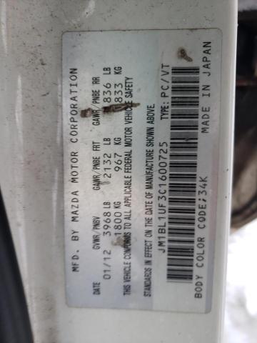 2012 MAZDA 3 I - JM1BL1UF3C1600725