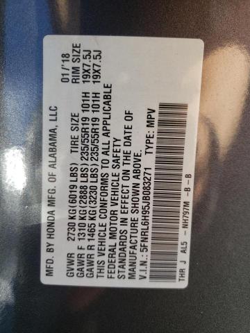 2018 HONDA ODYSSEY EL 5FNRL6H95JB083271