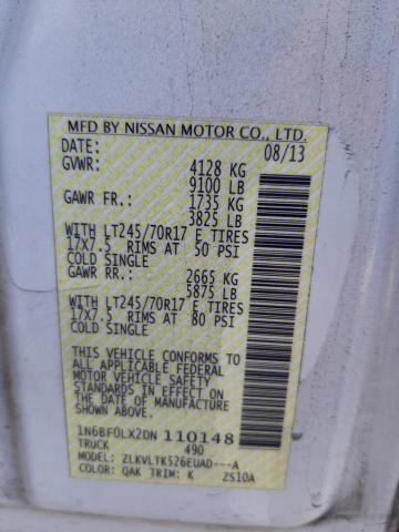 2013 NISSAN NV 2500 1N6BF0LX2DN110148