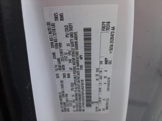 1FMCU0G72FUA51615 Ford ESCAPE SE