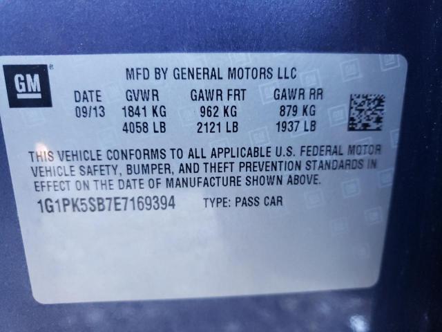 1G1PK5SB7E7169394 Chevrolet Cruze Lt 2014. Фото: 9
