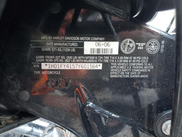 2007 HARLEY-DAVIDSON FLHRS 1HD1FY4157Y601564