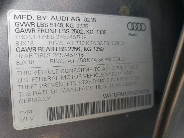 VIN WA1UFAFL9FA096358 2015 Audi A4, Premium Plus no.10