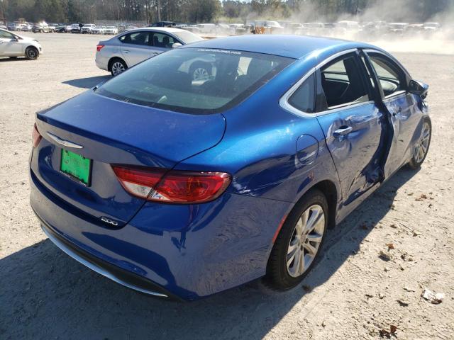 VIN: 1C3CCCAB0GN103670 Auction: COPART Lot: 66664171 Location: LA - BATON ROUGE 1C3CCCAB0GN103670 CHRYSLER 200 2016 BLUE Photo 4