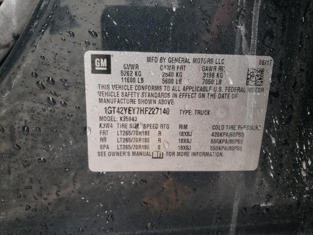 2017 GMC SIERRA K35 1GT42YEY7HF227140