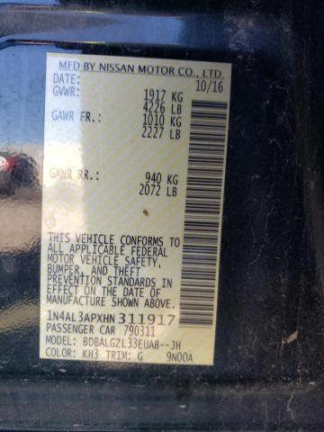 1N4AL3APXHN311917 Nissan Altima 2.5 2017. Фото: 9
