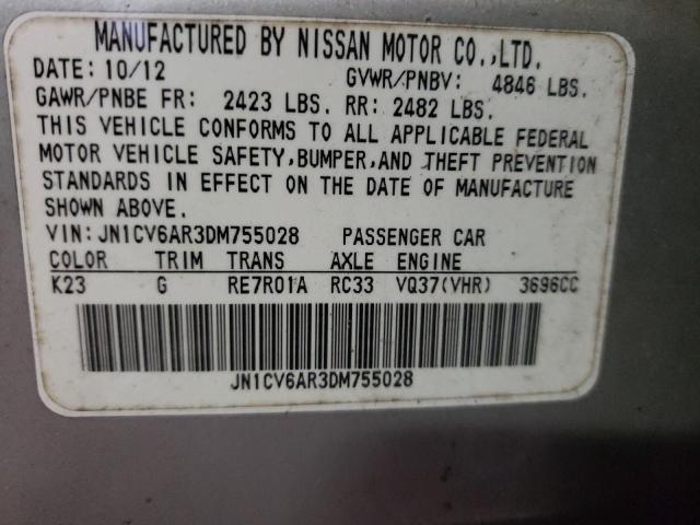 2013 INFINITI G37 JN1CV6AR3DM755028