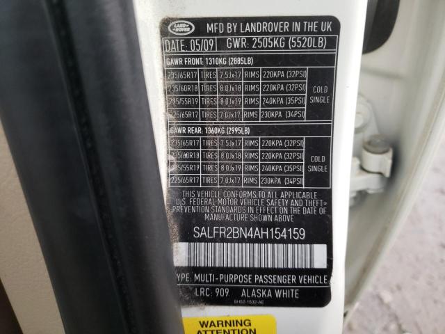 2010 LAND ROVER LR2 HSE SALFR2BN4AH154159