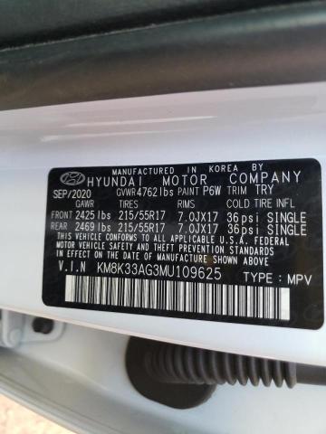 2021 HYUNDAI KONA LIMIT KM8K33AG3MU109625