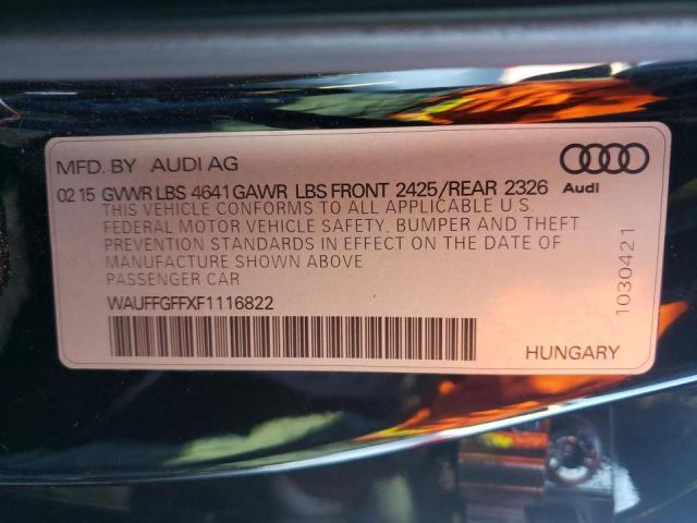 2015 AUDI S3 PRESTIG WAUFFGFFXF1116822