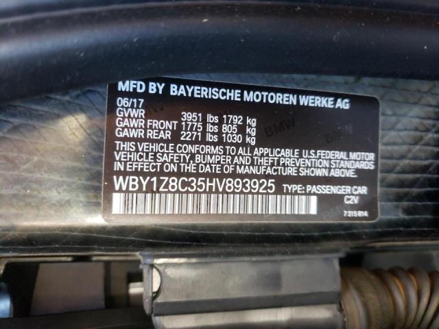 2017 BMW I3 REX WBY1Z8C35HV893925