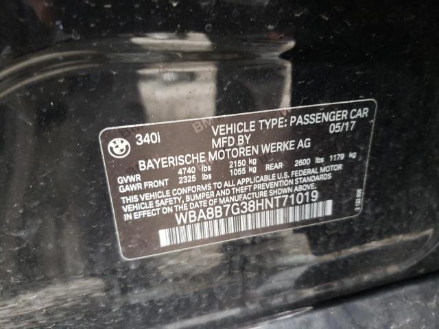 2017 BMW 340 XI WBA8B7G38HNT71019