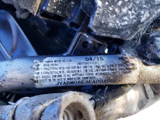 2015 YAMAHA FZ07 JYARM06E3FA004508