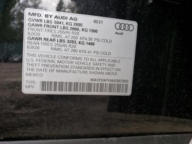 2021 AUDI Q5 E PREST WA1F2AFY4M2057605