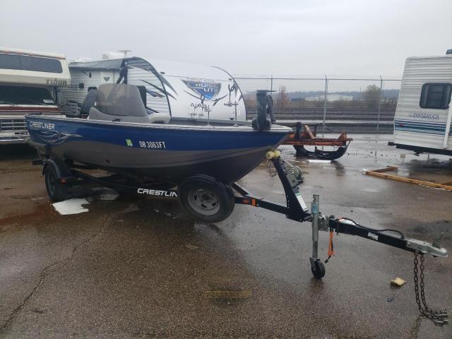 Salvage boats for sale at Moraine, OH auction: 2008 Crestliner Fishhawk