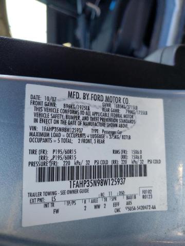 1FAHP35N98W125937 Ford Focus Se 2008. Фото: 9