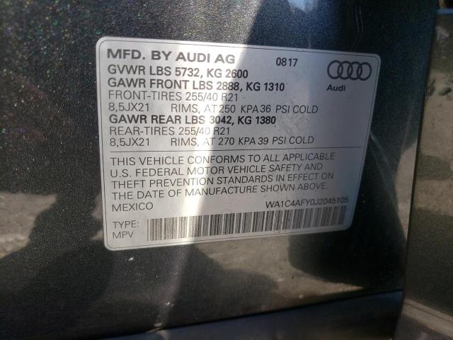 2018 AUDI SQ5 PRESTI WA1C4AFY0J2045105